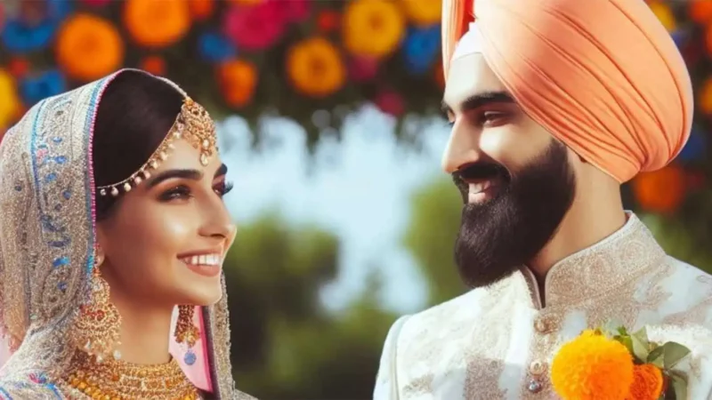 Sikh-Couple-hosling-hands-together